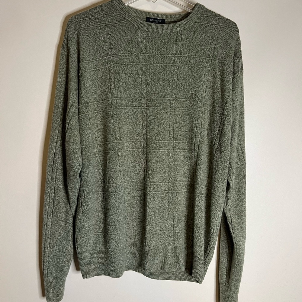 🔵 MENS Dockers pullover crew neck sweater